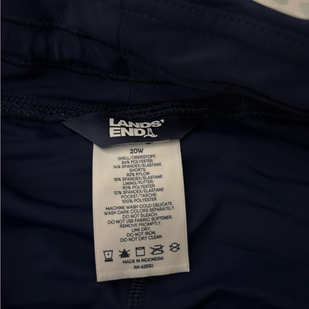 Lands’ End Quick Dry Board Skort Navy Blue - Picture 6 of 16